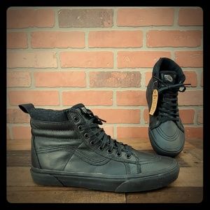 Men's Black Leather Vans